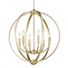  3167-6 OG - Colson OG 6 Light Chandelier in Olympic Gold